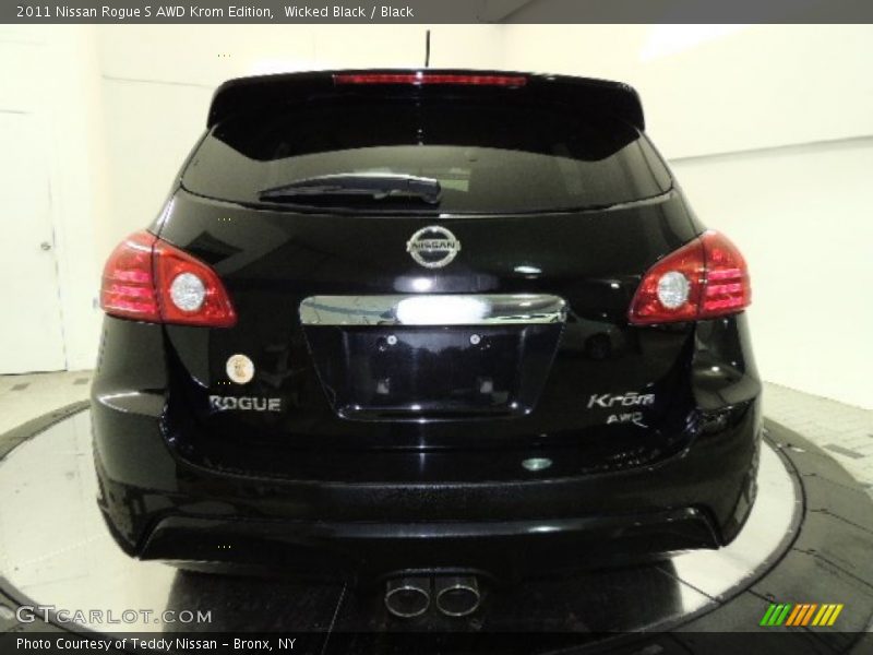 Wicked Black / Black 2011 Nissan Rogue S AWD Krom Edition