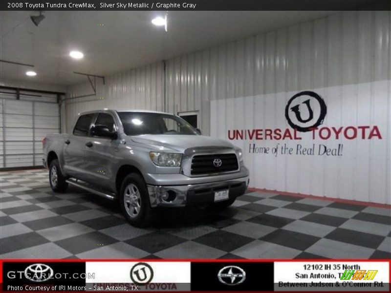 Silver Sky Metallic / Graphite Gray 2008 Toyota Tundra CrewMax