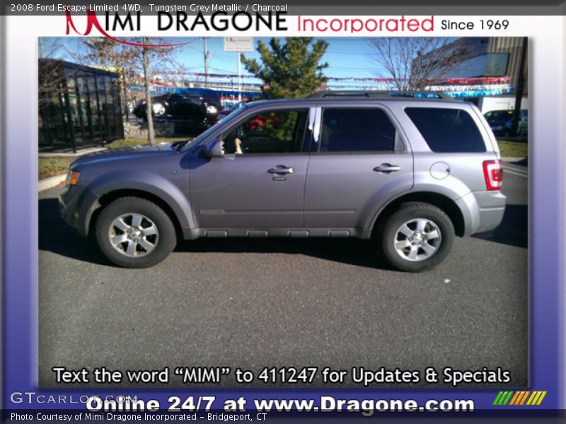 Tungsten Grey Metallic / Charcoal 2008 Ford Escape Limited 4WD