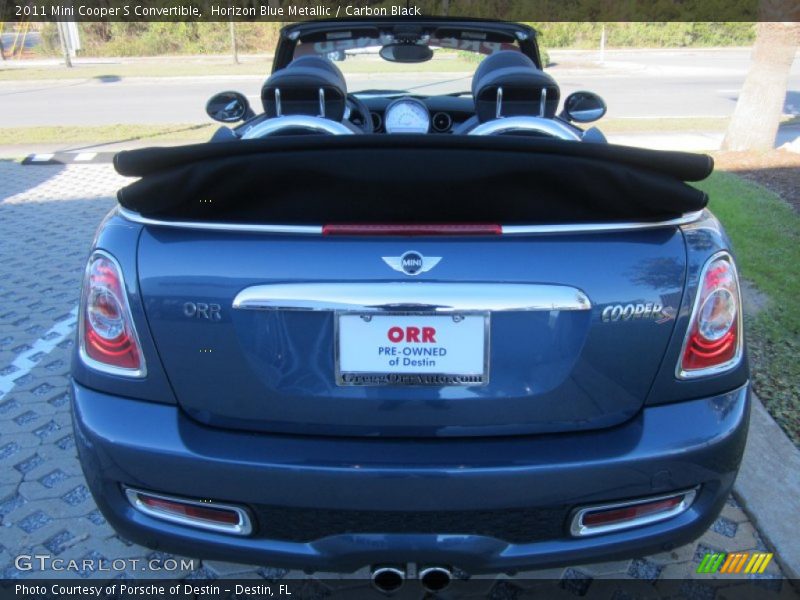 Horizon Blue Metallic / Carbon Black 2011 Mini Cooper S Convertible