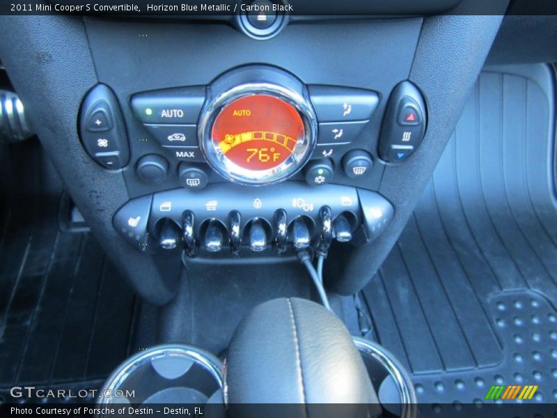 Horizon Blue Metallic / Carbon Black 2011 Mini Cooper S Convertible