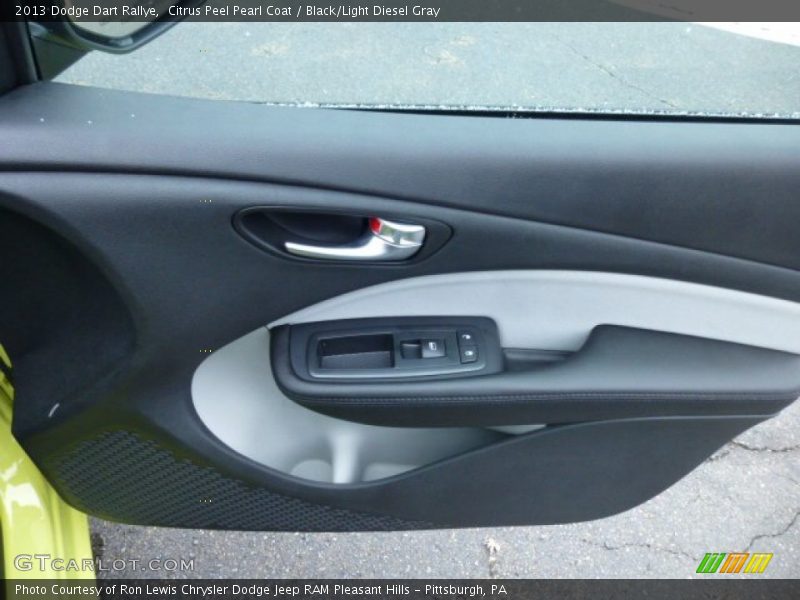 Citrus Peel Pearl Coat / Black/Light Diesel Gray 2013 Dodge Dart Rallye