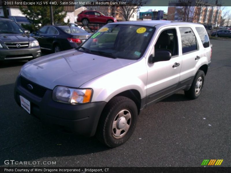 Satin Silver Metallic / Medium Dark Flint 2003 Ford Escape XLS V6 4WD