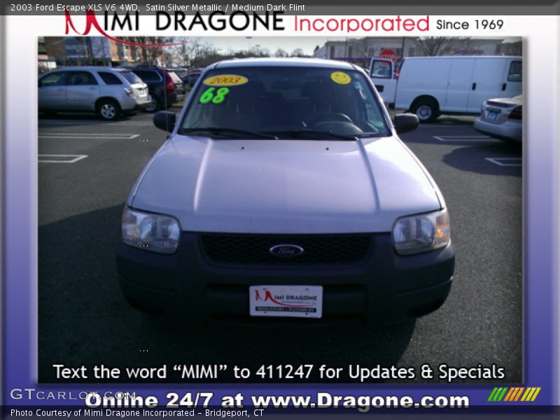 Satin Silver Metallic / Medium Dark Flint 2003 Ford Escape XLS V6 4WD