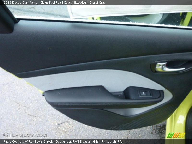 Citrus Peel Pearl Coat / Black/Light Diesel Gray 2013 Dodge Dart Rallye