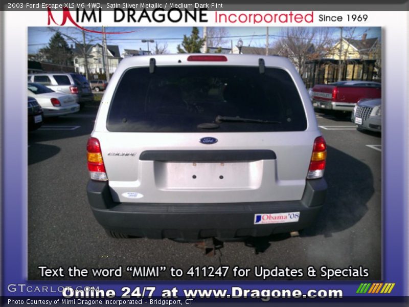 Satin Silver Metallic / Medium Dark Flint 2003 Ford Escape XLS V6 4WD