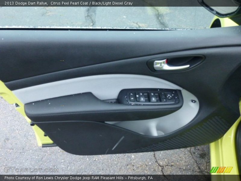 Citrus Peel Pearl Coat / Black/Light Diesel Gray 2013 Dodge Dart Rallye