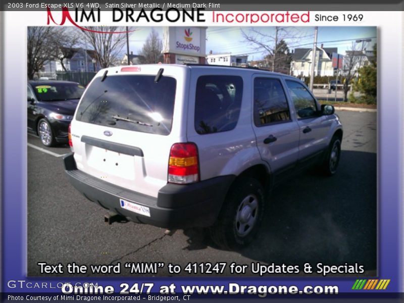 Satin Silver Metallic / Medium Dark Flint 2003 Ford Escape XLS V6 4WD