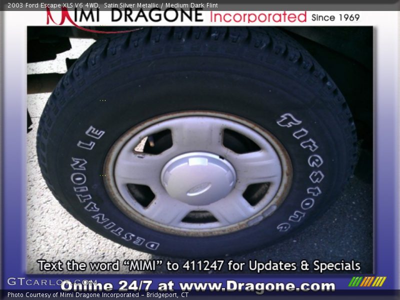 Satin Silver Metallic / Medium Dark Flint 2003 Ford Escape XLS V6 4WD