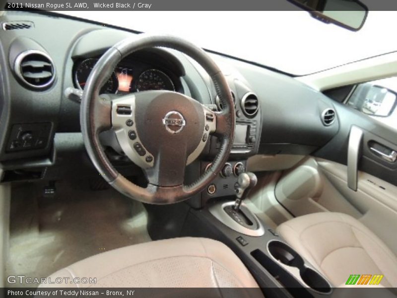 Wicked Black / Gray 2011 Nissan Rogue SL AWD