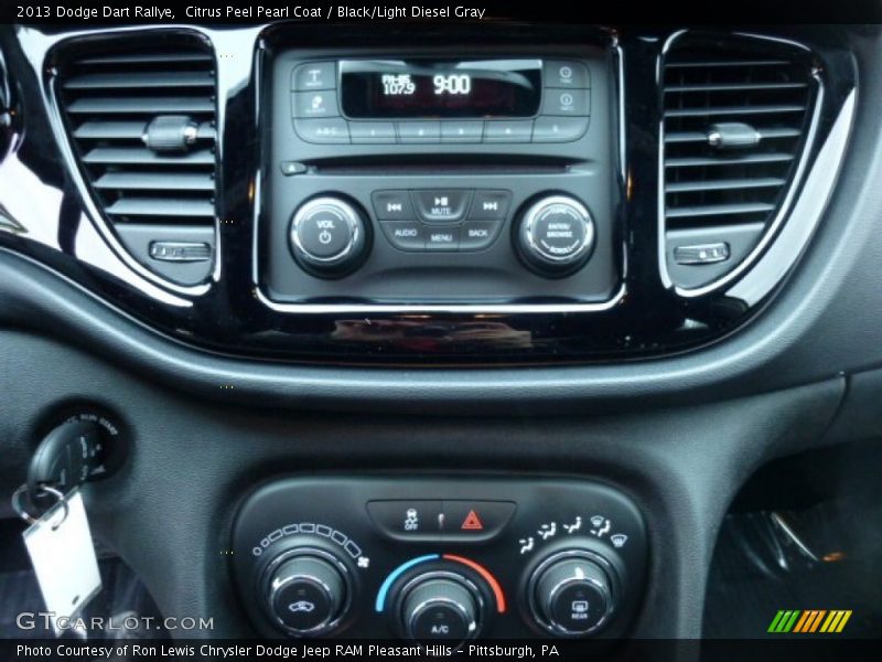 Citrus Peel Pearl Coat / Black/Light Diesel Gray 2013 Dodge Dart Rallye