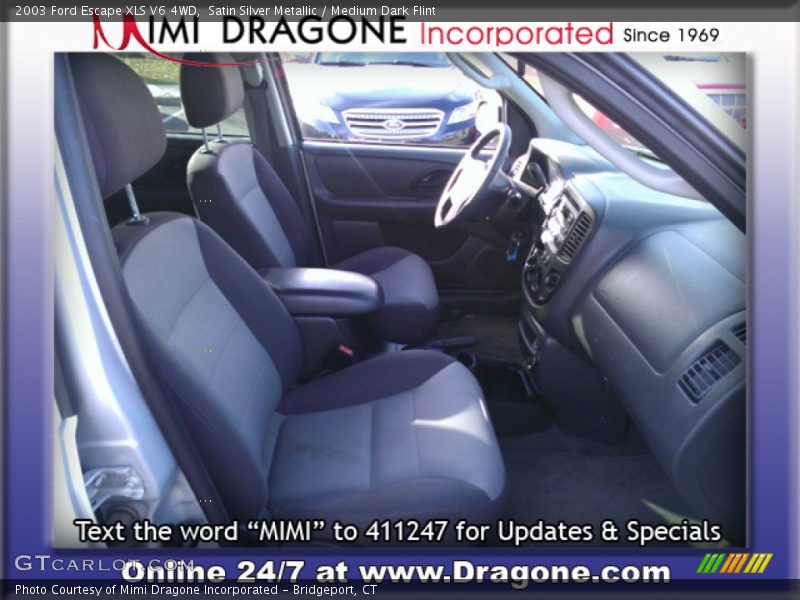 Satin Silver Metallic / Medium Dark Flint 2003 Ford Escape XLS V6 4WD