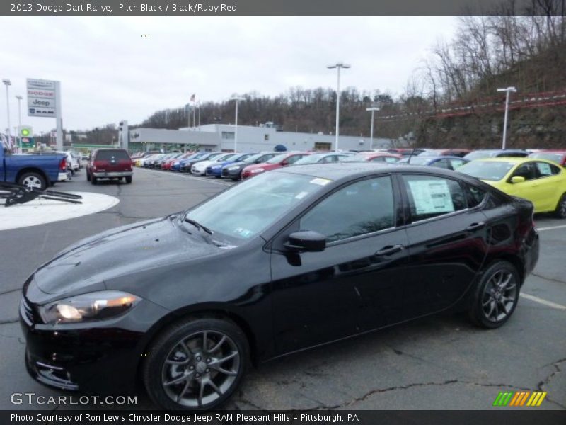 Pitch Black / Black/Ruby Red 2013 Dodge Dart Rallye