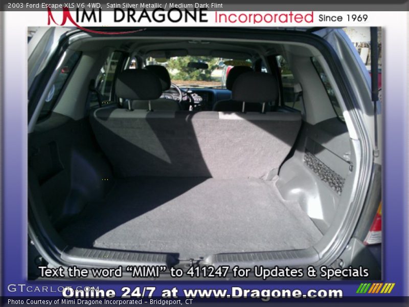 Satin Silver Metallic / Medium Dark Flint 2003 Ford Escape XLS V6 4WD