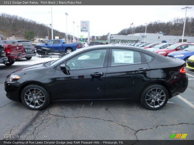 Pitch Black / Black/Ruby Red 2013 Dodge Dart Rallye
