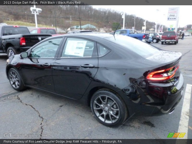 Pitch Black / Black/Ruby Red 2013 Dodge Dart Rallye