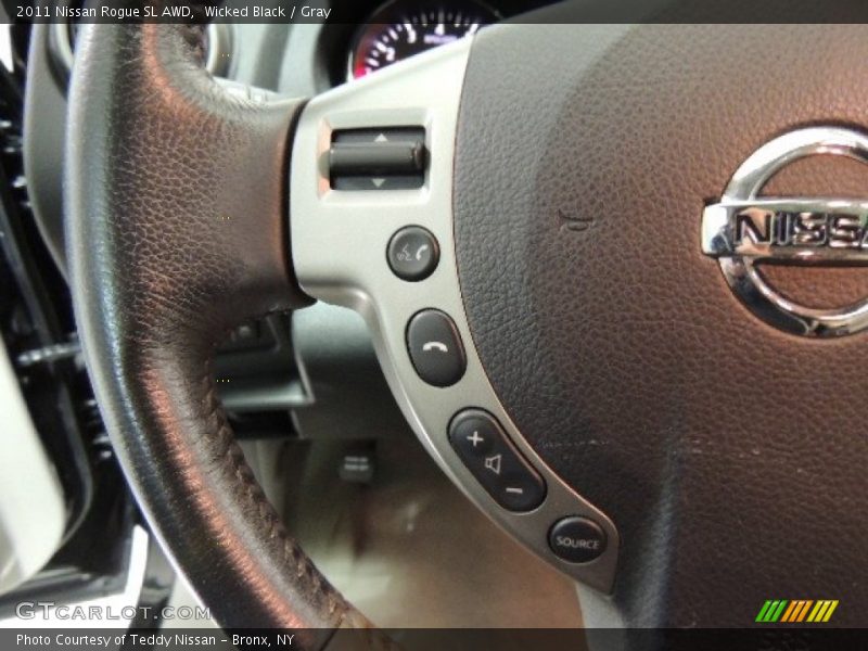 Wicked Black / Gray 2011 Nissan Rogue SL AWD