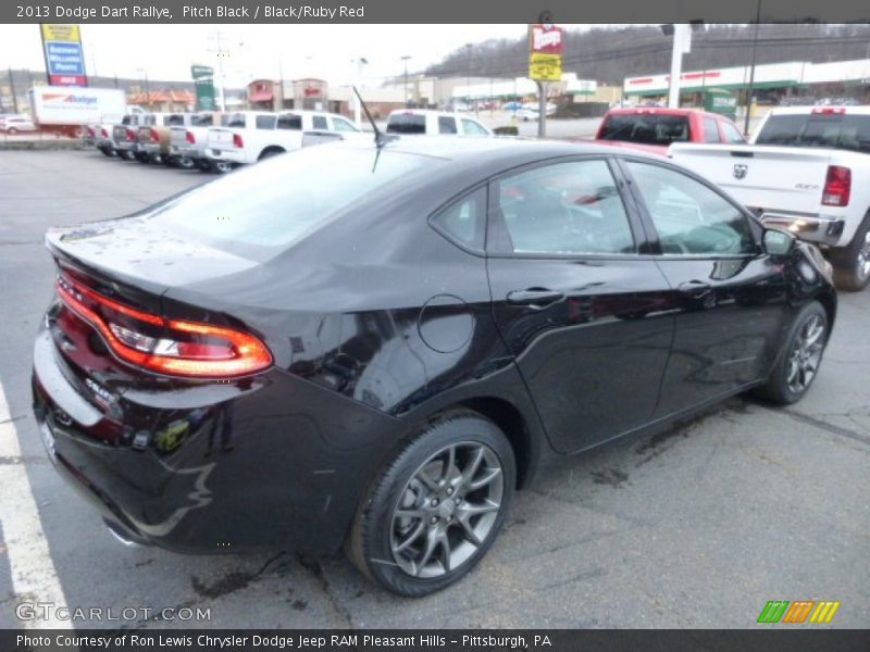 Pitch Black / Black/Ruby Red 2013 Dodge Dart Rallye