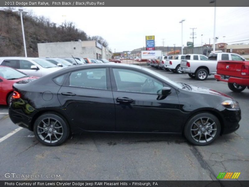 Pitch Black / Black/Ruby Red 2013 Dodge Dart Rallye