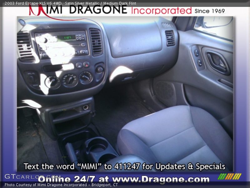 Satin Silver Metallic / Medium Dark Flint 2003 Ford Escape XLS V6 4WD