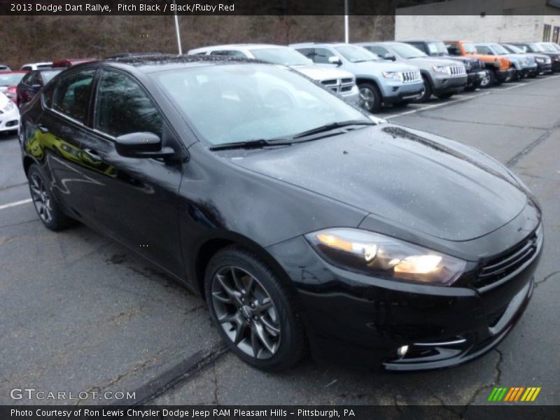 Pitch Black / Black/Ruby Red 2013 Dodge Dart Rallye