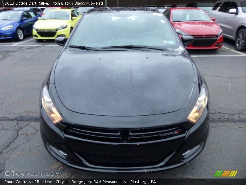 Pitch Black / Black/Ruby Red 2013 Dodge Dart Rallye