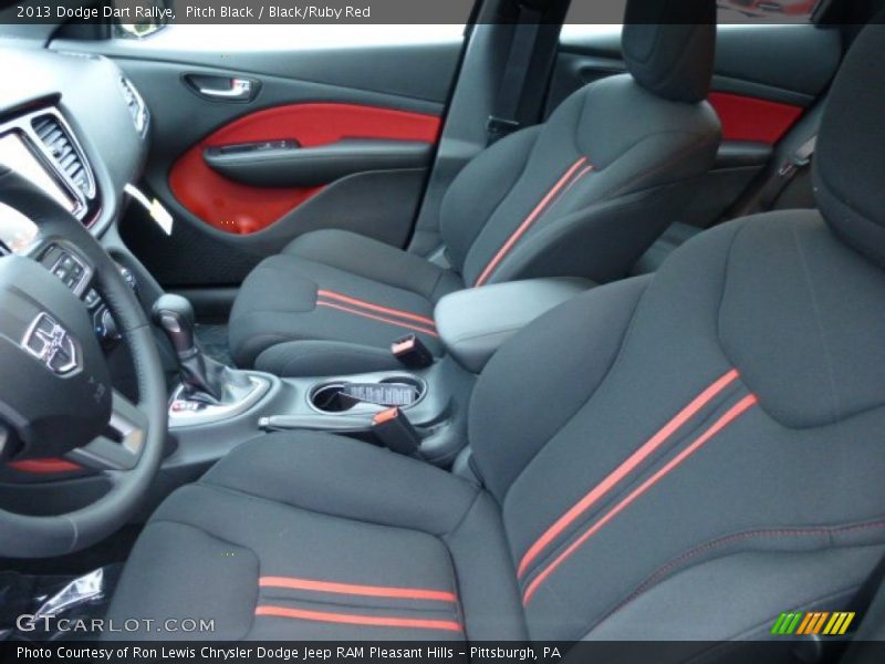 Pitch Black / Black/Ruby Red 2013 Dodge Dart Rallye