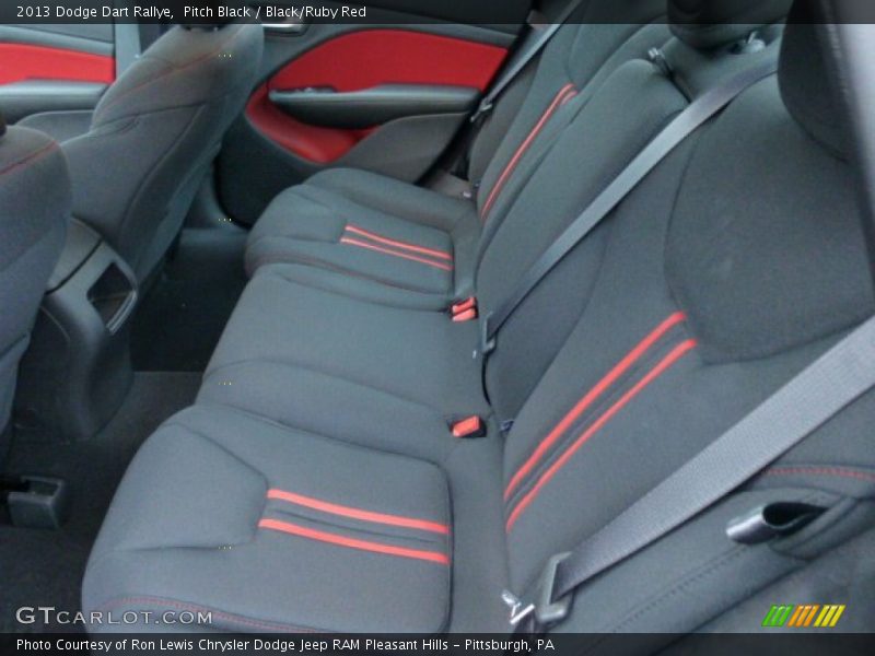 Pitch Black / Black/Ruby Red 2013 Dodge Dart Rallye