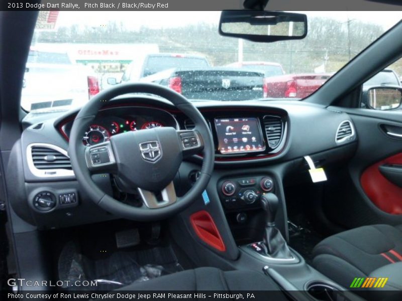 Pitch Black / Black/Ruby Red 2013 Dodge Dart Rallye