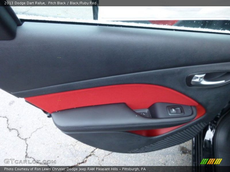 Pitch Black / Black/Ruby Red 2013 Dodge Dart Rallye
