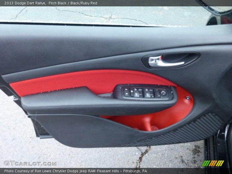 Pitch Black / Black/Ruby Red 2013 Dodge Dart Rallye