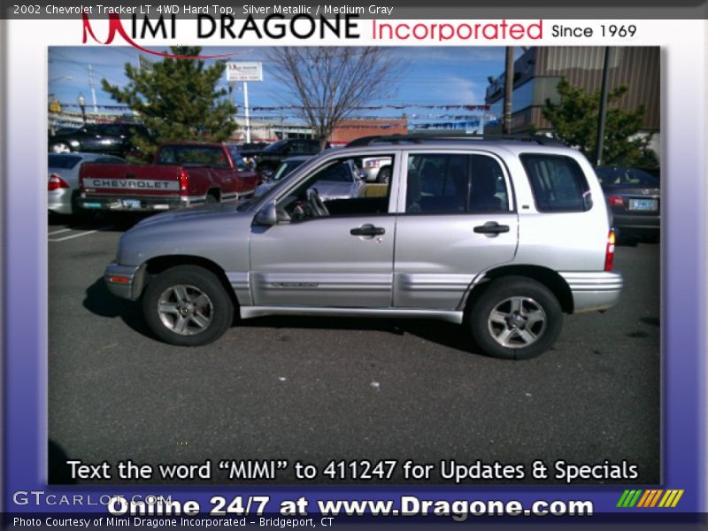 Silver Metallic / Medium Gray 2002 Chevrolet Tracker LT 4WD Hard Top