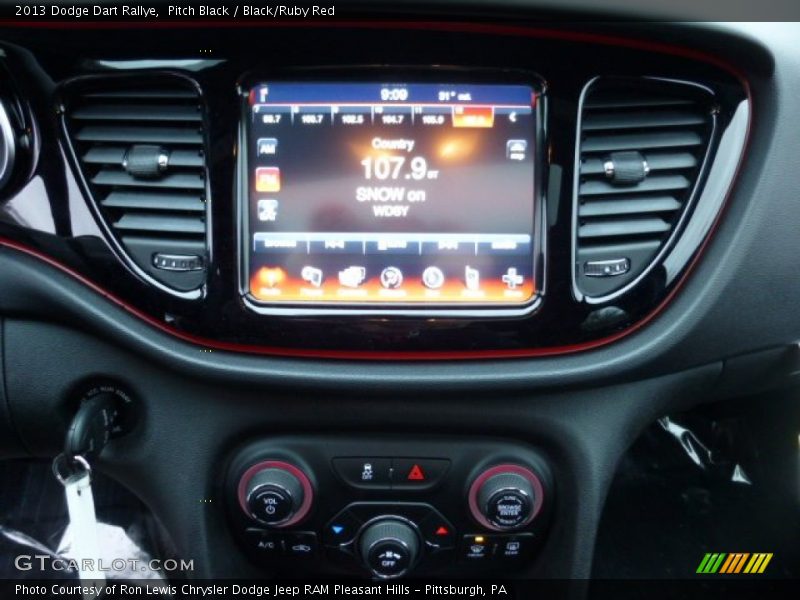 Pitch Black / Black/Ruby Red 2013 Dodge Dart Rallye