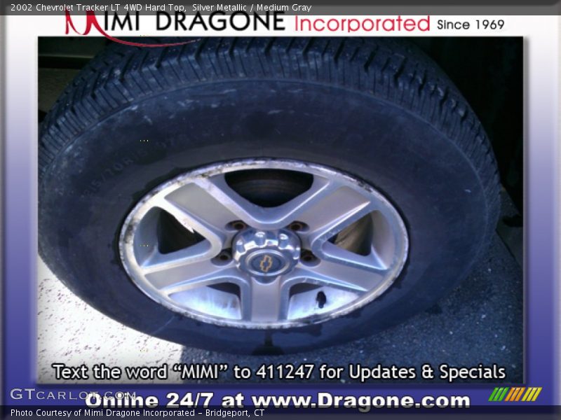 Silver Metallic / Medium Gray 2002 Chevrolet Tracker LT 4WD Hard Top