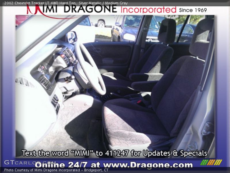 Silver Metallic / Medium Gray 2002 Chevrolet Tracker LT 4WD Hard Top