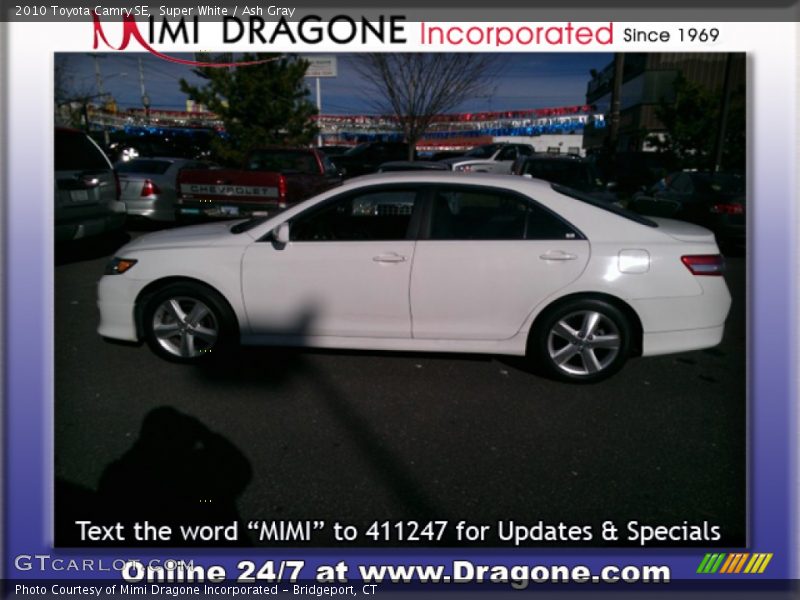 Super White / Ash Gray 2010 Toyota Camry SE