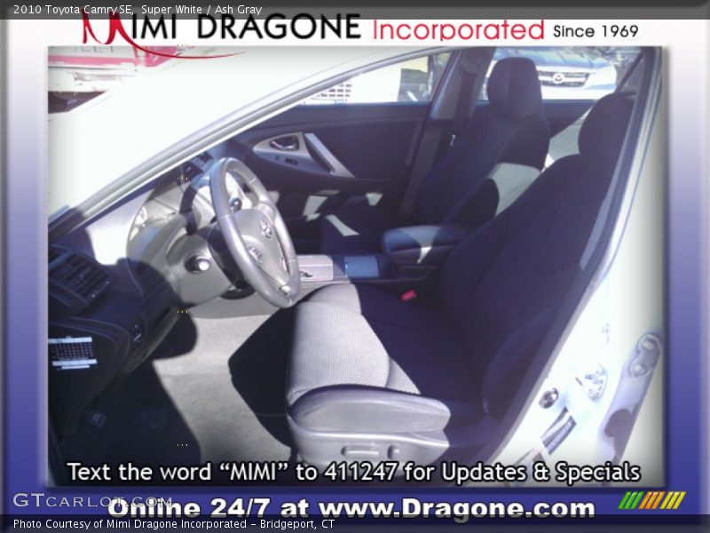 Super White / Ash Gray 2010 Toyota Camry SE