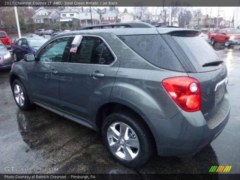 Steel Green Metallic / Jet Black 2013 Chevrolet Equinox LT AWD