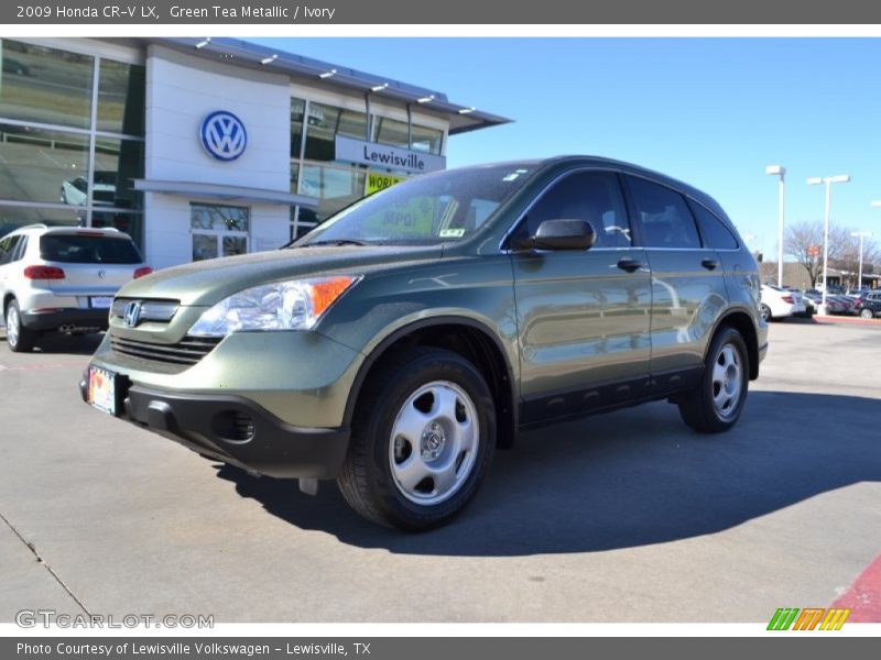 Green Tea Metallic / Ivory 2009 Honda CR-V LX