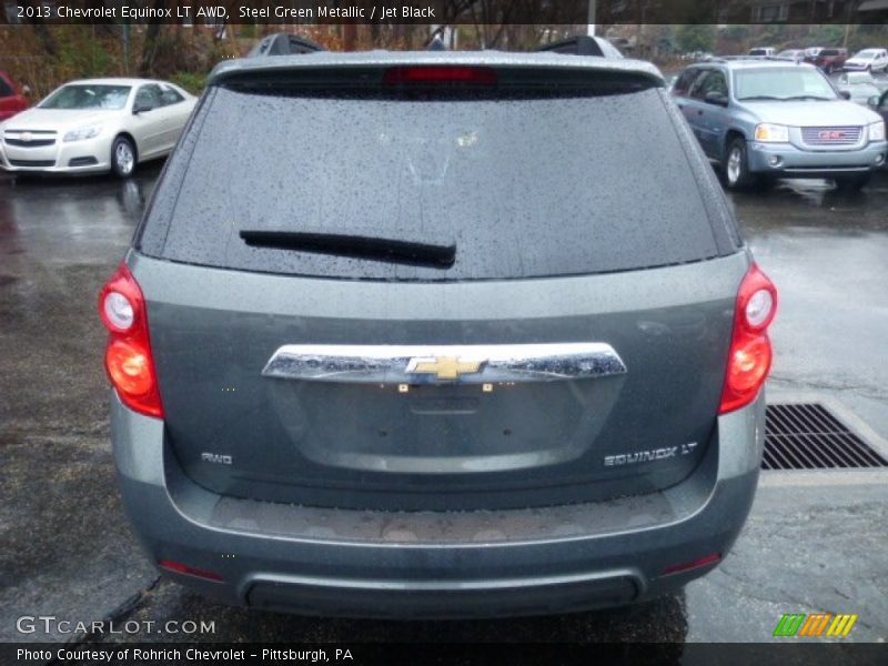 Steel Green Metallic / Jet Black 2013 Chevrolet Equinox LT AWD