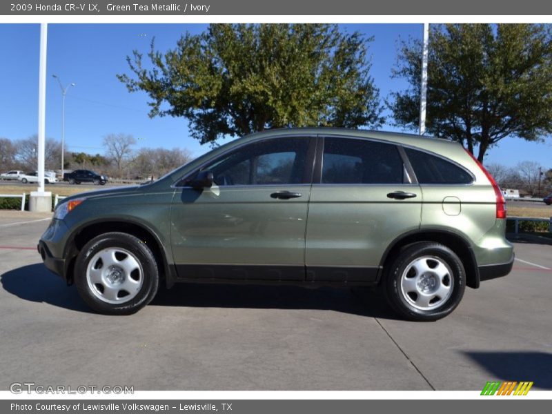 Green Tea Metallic / Ivory 2009 Honda CR-V LX