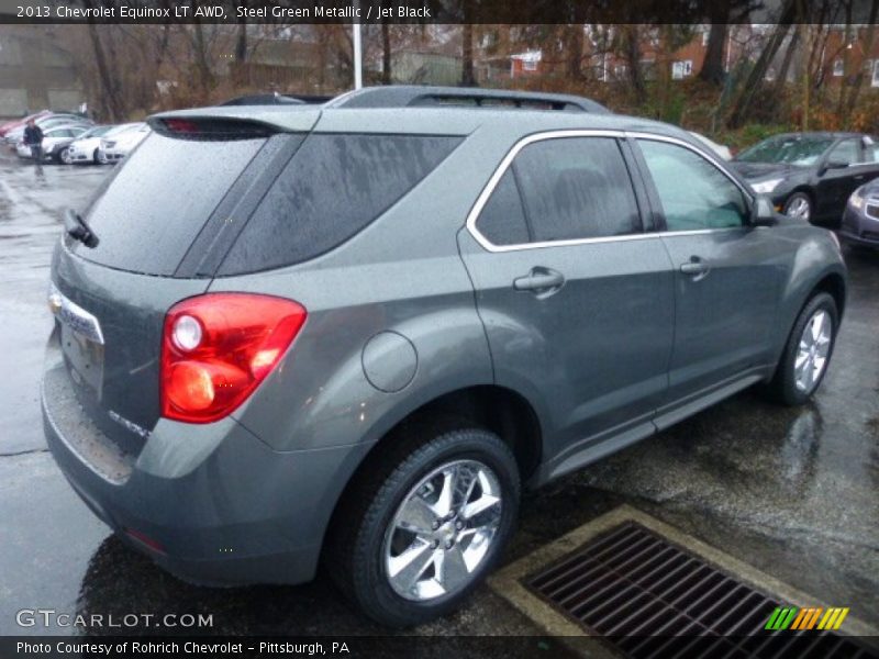 Steel Green Metallic / Jet Black 2013 Chevrolet Equinox LT AWD