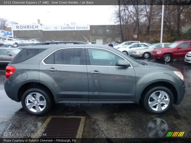 Steel Green Metallic / Jet Black 2013 Chevrolet Equinox LT AWD