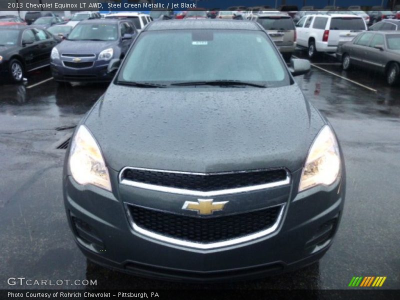 Steel Green Metallic / Jet Black 2013 Chevrolet Equinox LT AWD