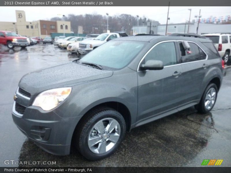 Steel Green Metallic / Jet Black 2013 Chevrolet Equinox LT AWD