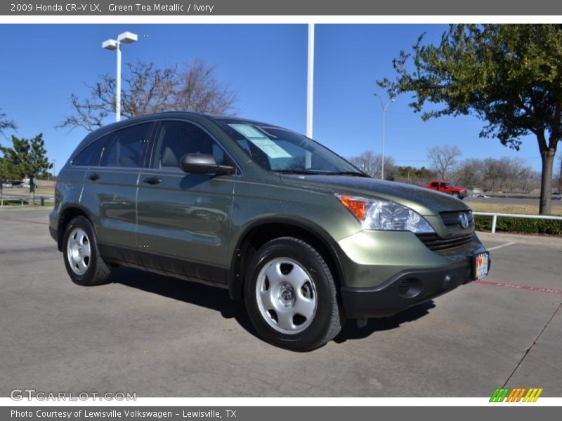 Green Tea Metallic / Ivory 2009 Honda CR-V LX