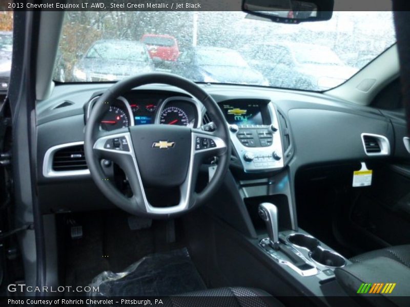 Steel Green Metallic / Jet Black 2013 Chevrolet Equinox LT AWD