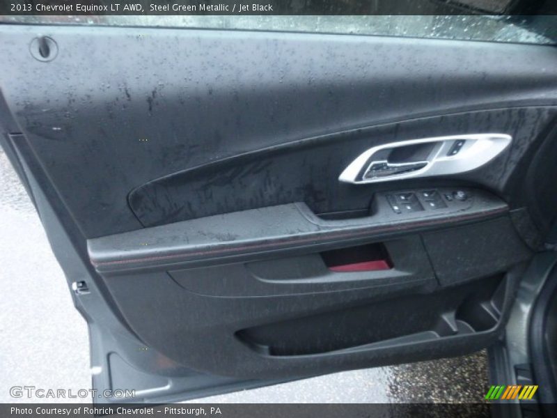 Steel Green Metallic / Jet Black 2013 Chevrolet Equinox LT AWD