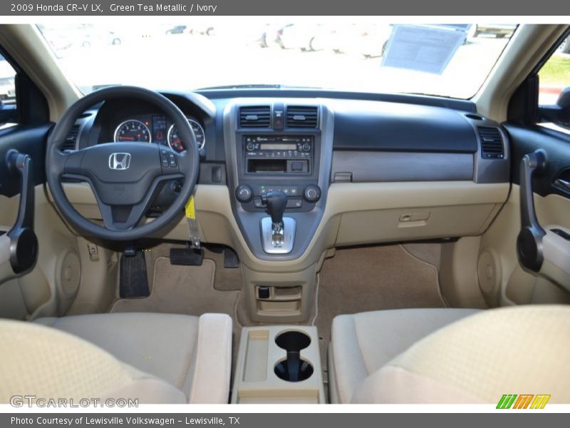 Green Tea Metallic / Ivory 2009 Honda CR-V LX