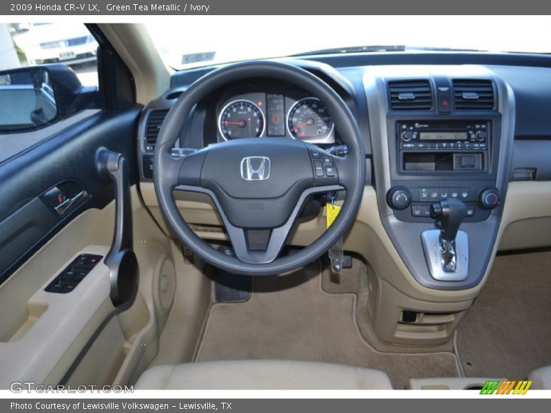 Green Tea Metallic / Ivory 2009 Honda CR-V LX